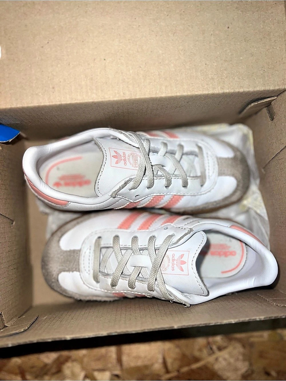 adidas Samba OG EL I White & Pink Sneakers US 10K